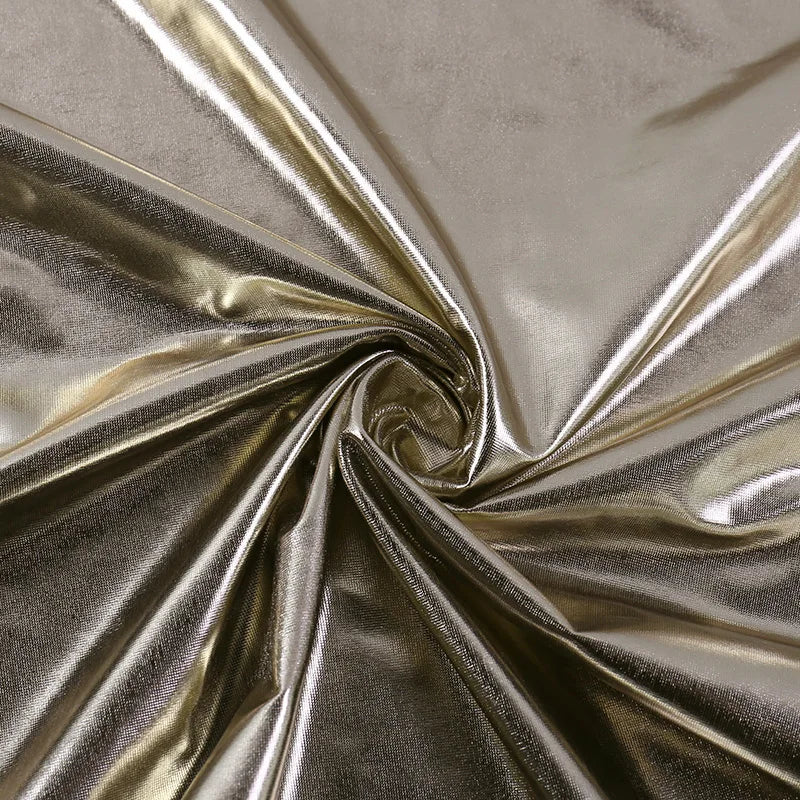 Metallic bronze maxi dress with tie shoulder straps and open back - Nancy