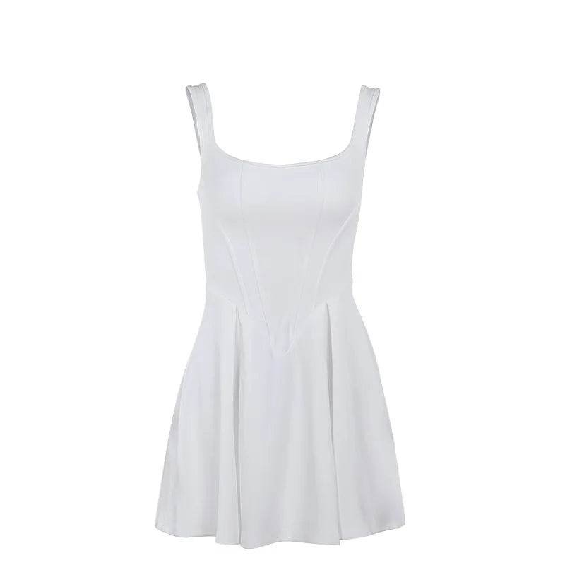 A-Line Mini Dress with Corset Design - Katya