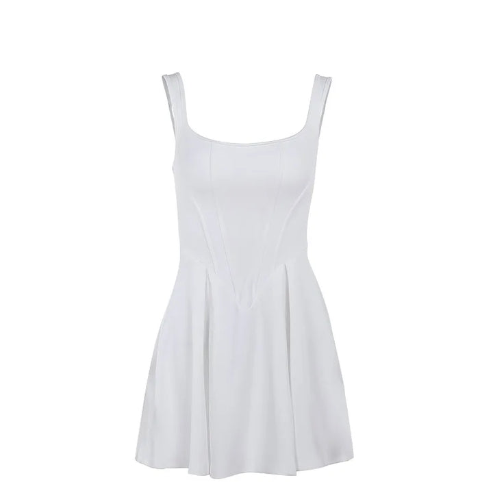 A-Line Mini Dress with Corset Design - Katya