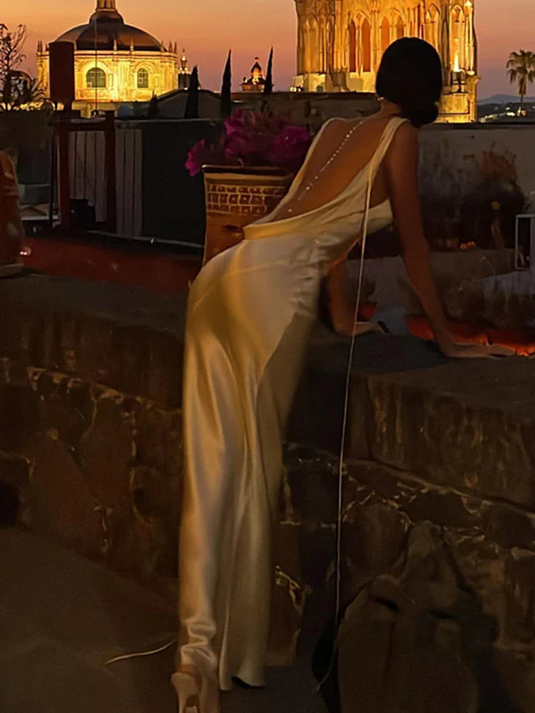 Satin Maxi Dress - Elite