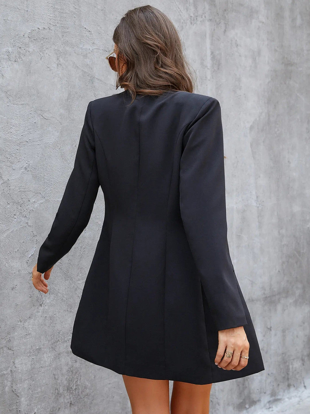 Blazer Dress/Coat with Button Detail - Francesca