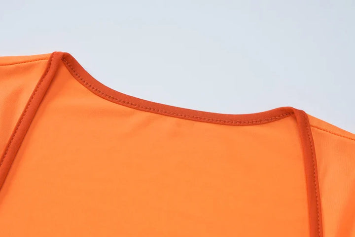 Fitted Mini Dress - Brick