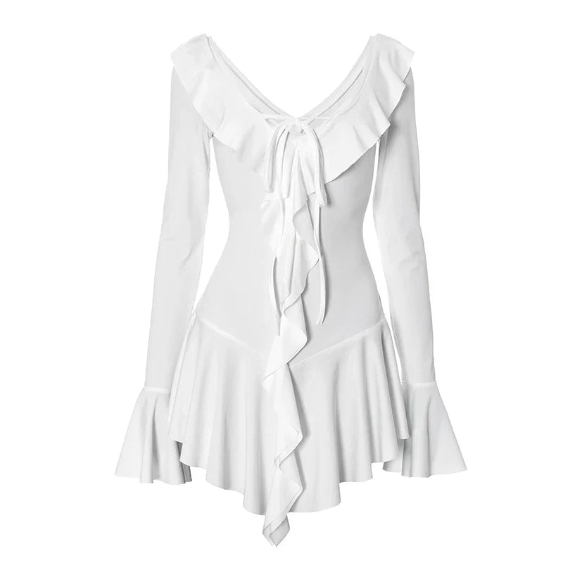 Mini Dress with Ruffle and Bell Sleeves - Philly