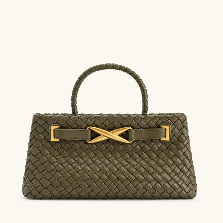 תיק דמוי עור בעיצוב מחוספס בעיטור אבזם