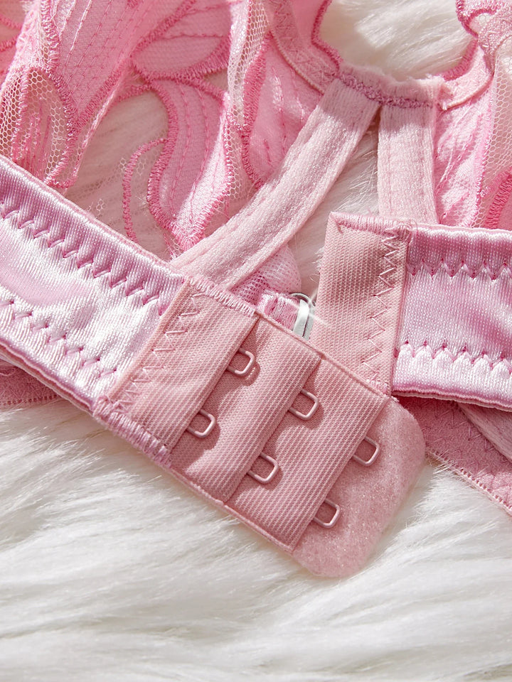 Sheer Set with Leaf Embroidery - Molly