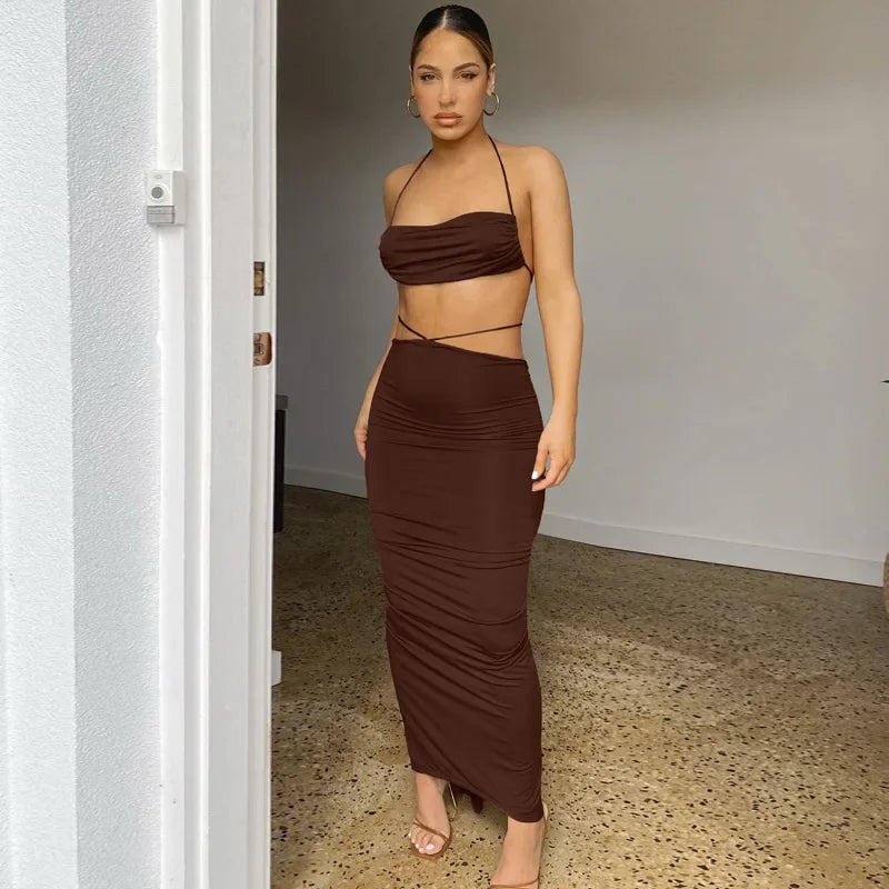 Two-Piece Set with Fitted Skirt and Top - MILI