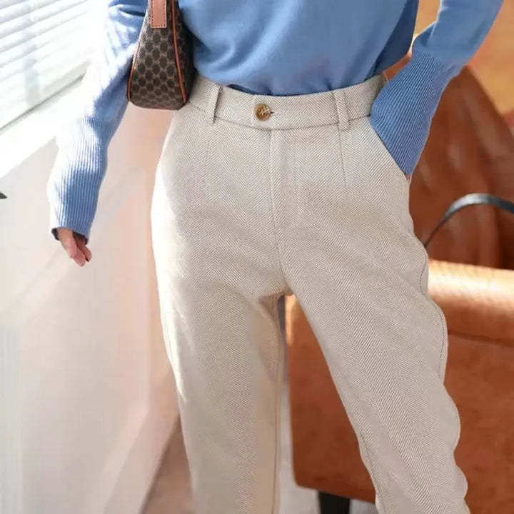 Wool pencil pants