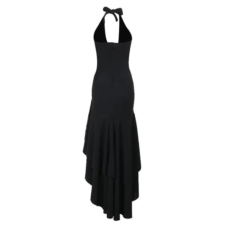 Maxi Dress with Ruffle and Open Back - Rosalina