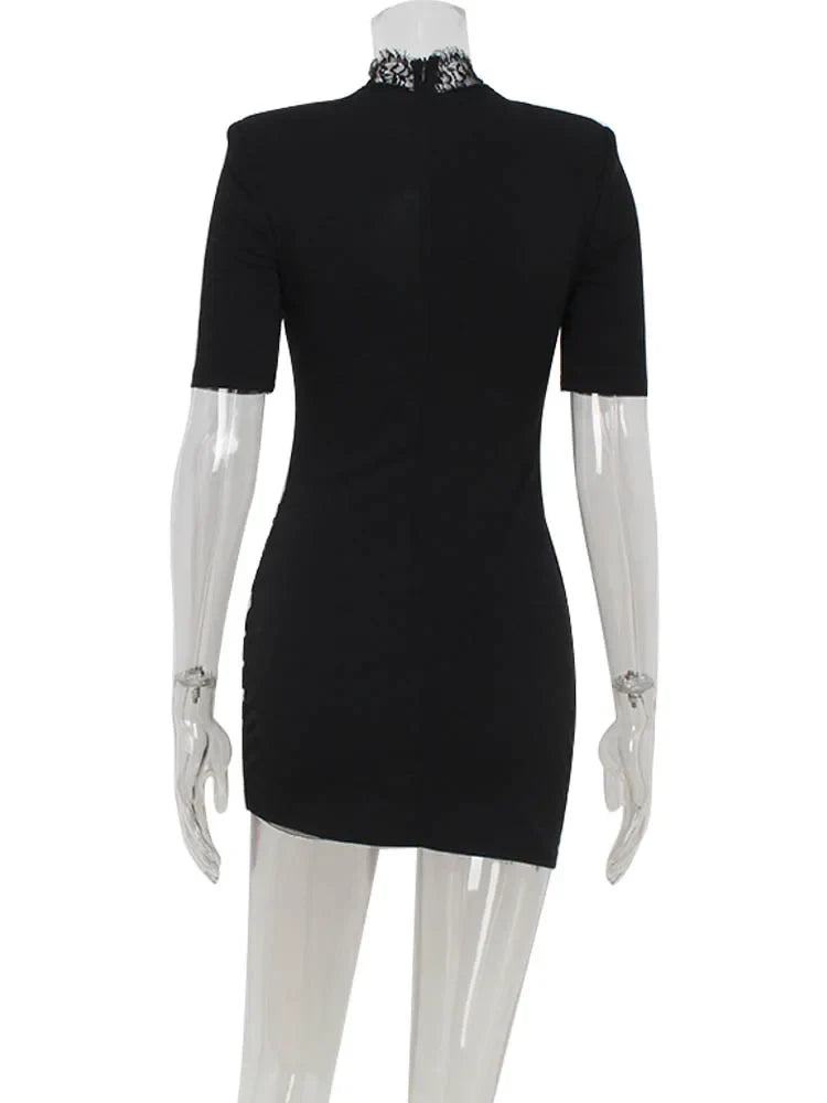 Golf Mini Dress with Lace Detail - Mary