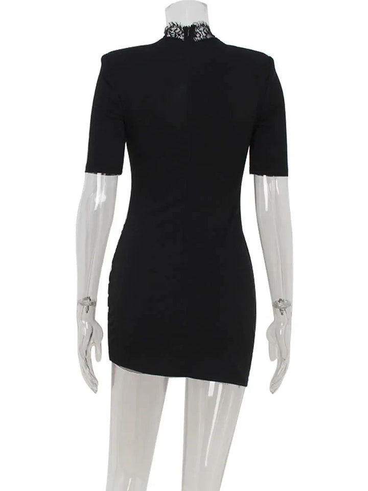 Golf Mini Dress with Lace Detail - Mary