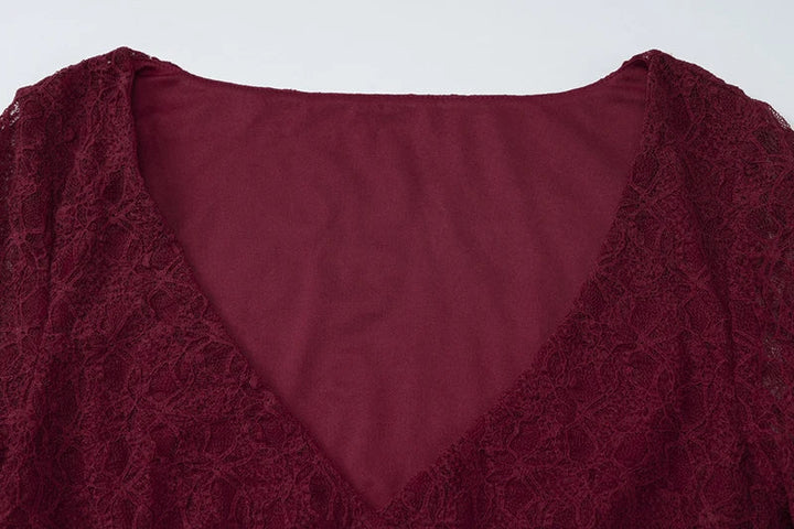 Ruffled Lace Mini Dress - Galina