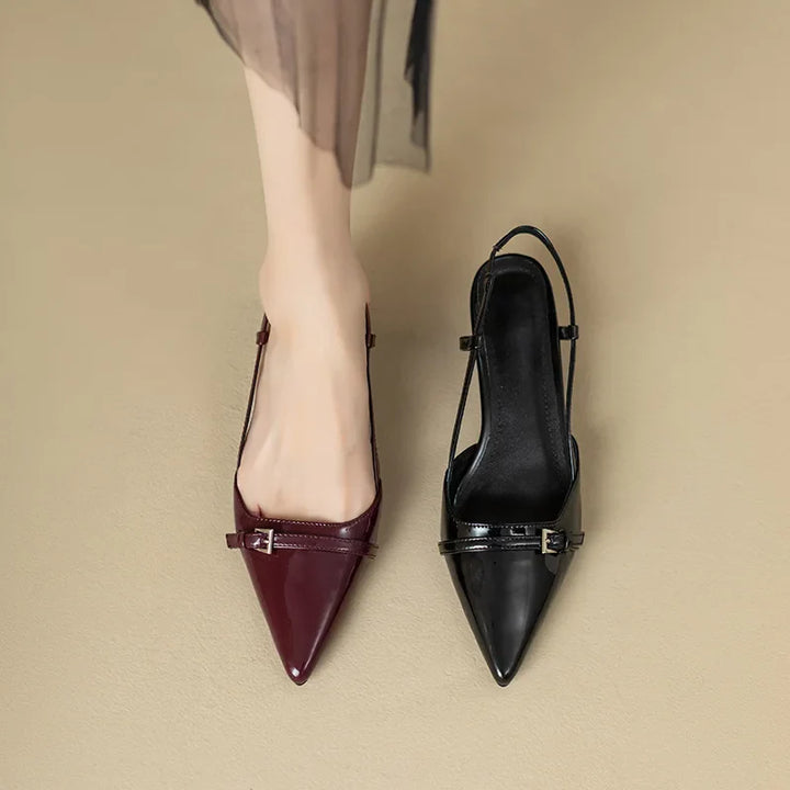 Shiny Pointed High Heels - Shirit
