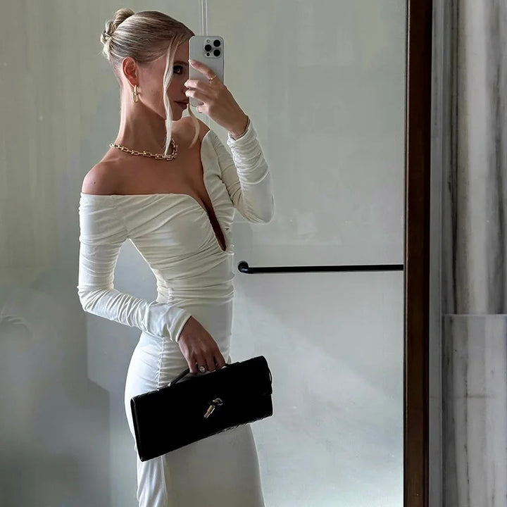 Maxi off-shoulder dress - Lila