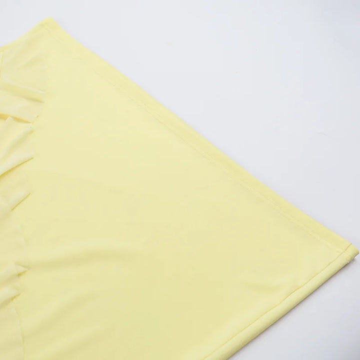 Two-Piece Set with Strapless Top and Maxi Skirt with Ruffle Detail - Sunny