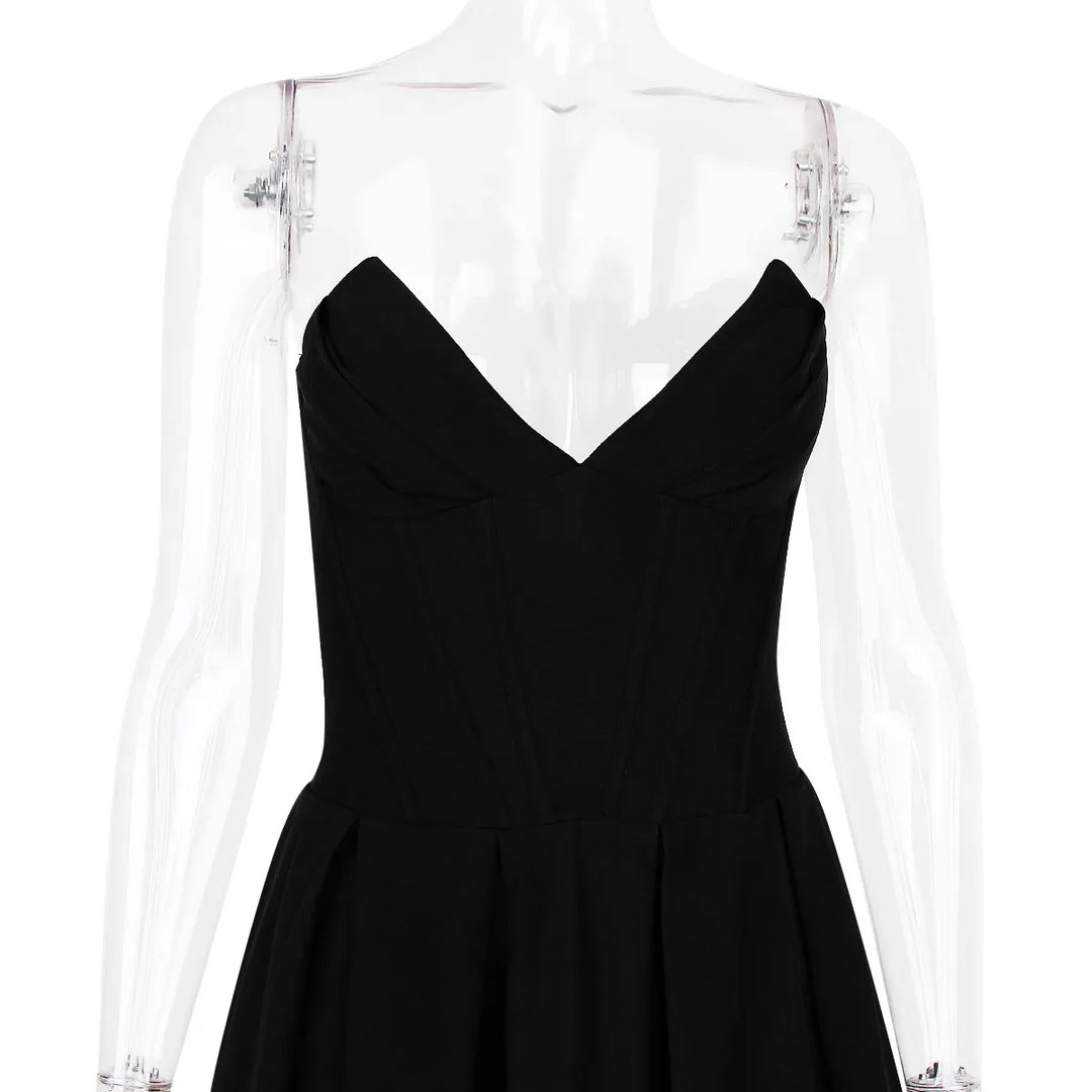 Strapless Midi Dress with Pockets - Fanny