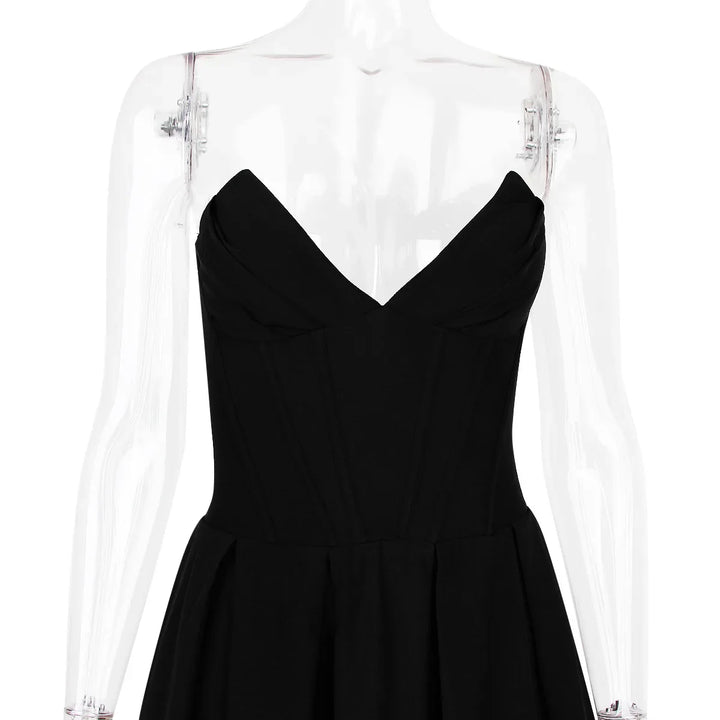 Strapless Midi Dress with Pockets - Fanny