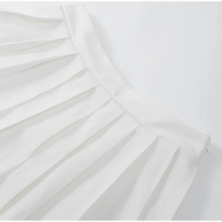 Velvet Mini Dress with Pleated Skirt Design - Ophelia