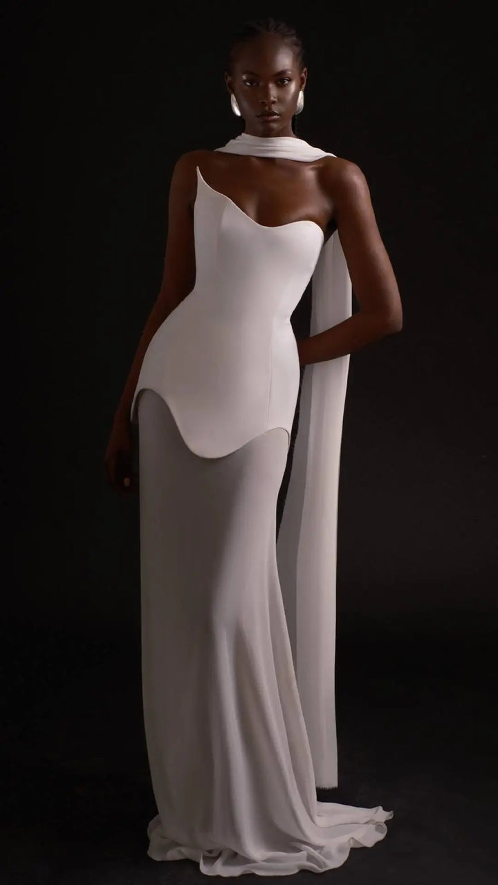 Strapless Chiffon Maxi Dress - Genesis
