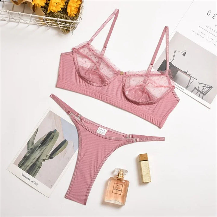 Sheer Bra Lingerie Set - Hallie
