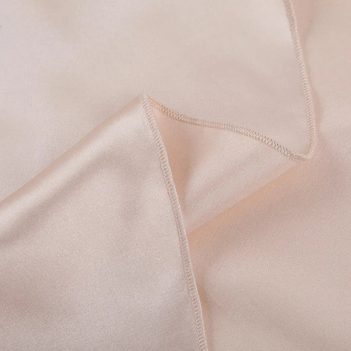 Satin Maxi Dress with Ruffle and Slit Detail - Siana
