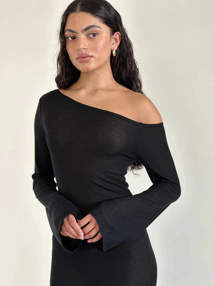 Maxi dress with off-shoulder design - Sap