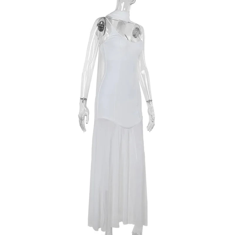 One-Shoulder Chiffon Maxi Dress - Melania