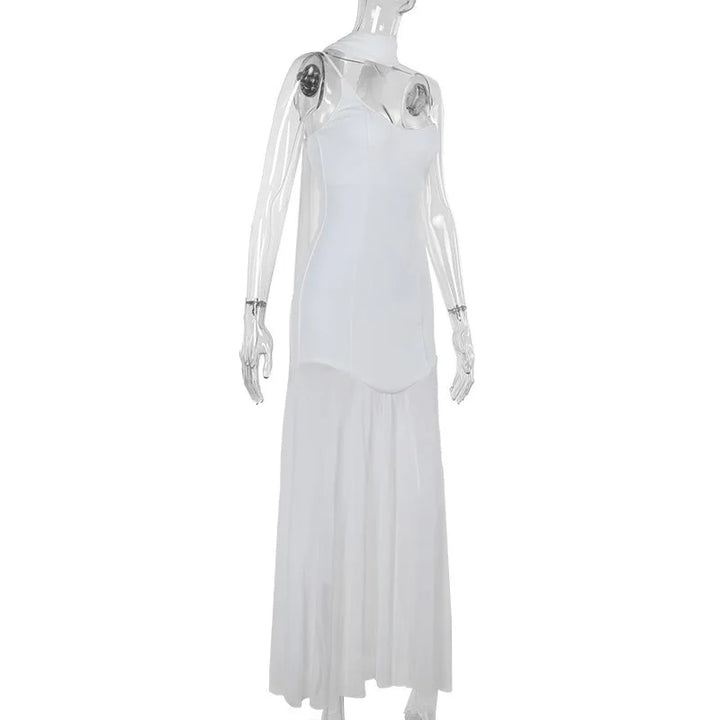 One-Shoulder Chiffon Maxi Dress - Melania