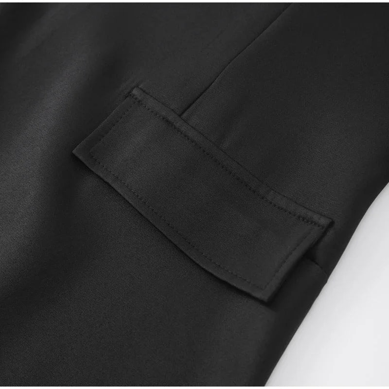 Tailored mini dress with hourglass silhouette and pocket decoration - Nils