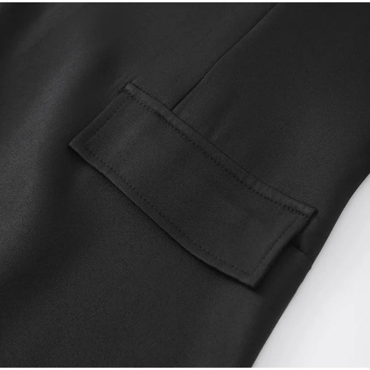 Tailored mini dress with hourglass silhouette and pocket decoration - Nils
