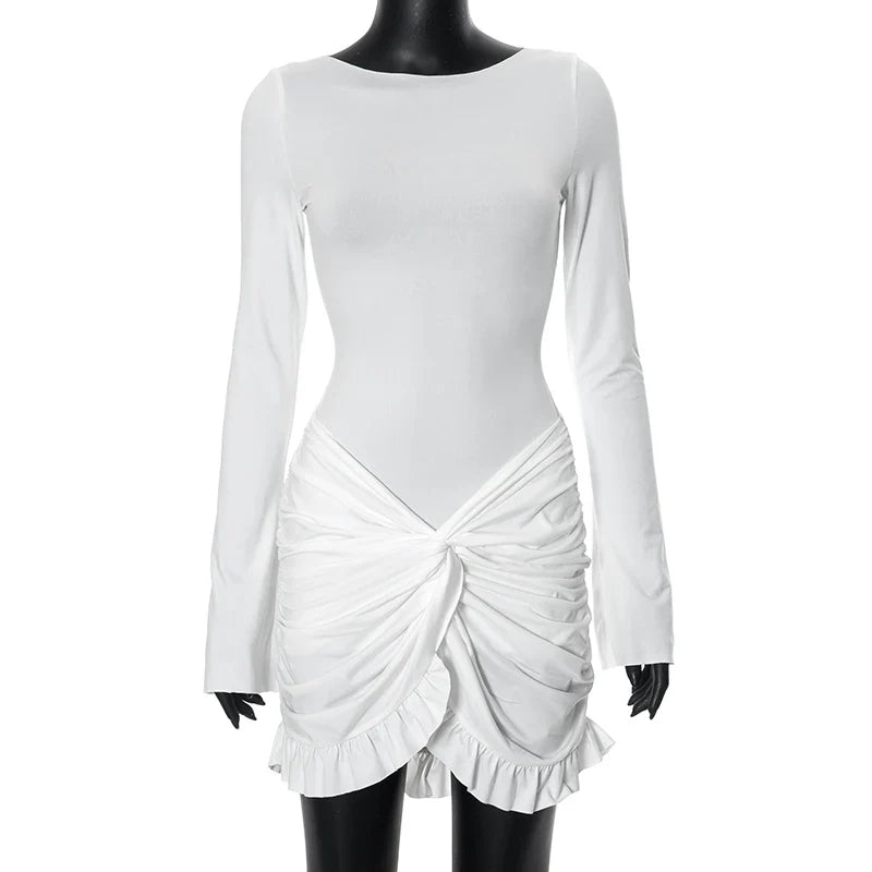 Mini dress with ruching - Rachel