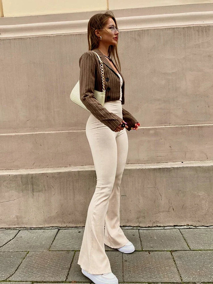 Strapless Fitted Jumpsuit with Pedal Pushers and Back Ties - Aria