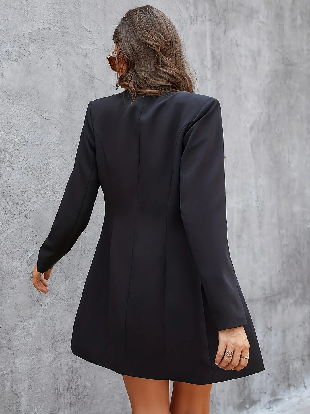 Blazer Dress/Coat with Button Detail - Francesca