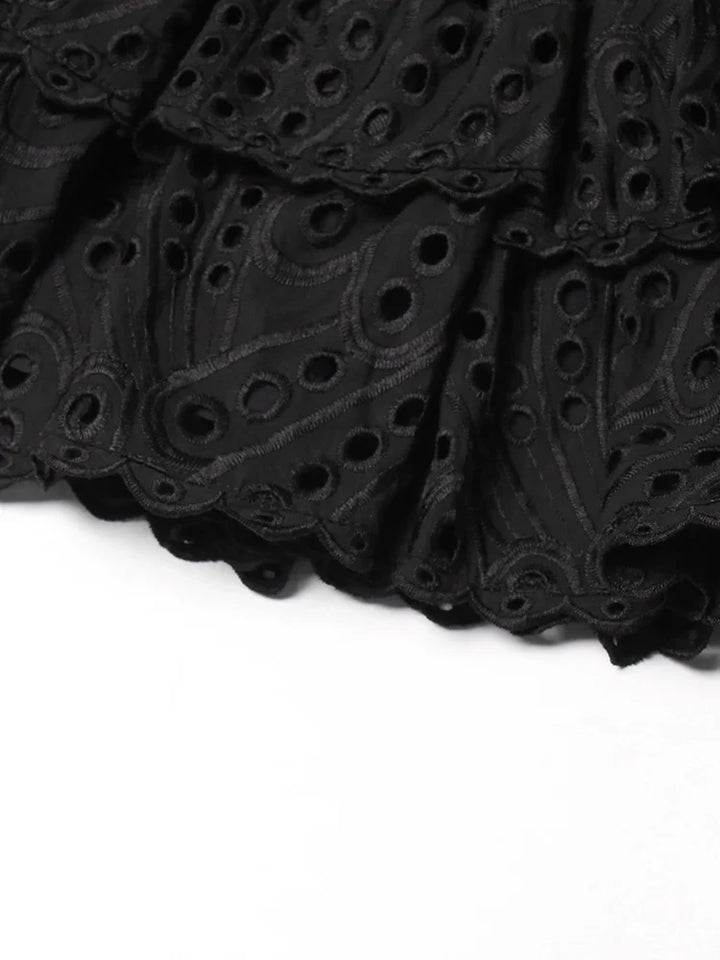 Strapless Mini Dress with Ruching and Ruffle - Diane