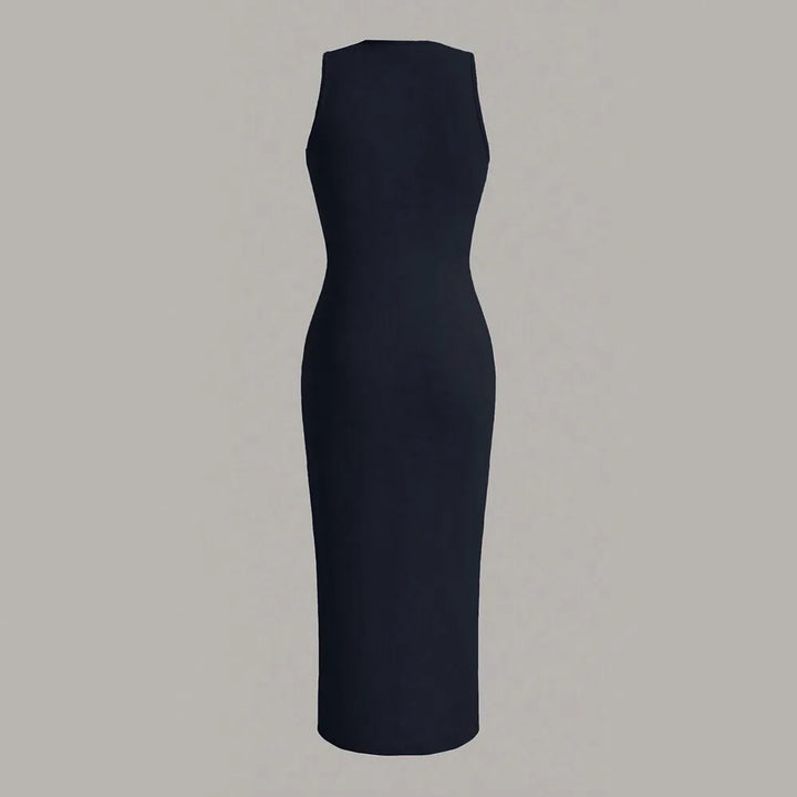 Fitted midi dress with shaping fabric - Novah