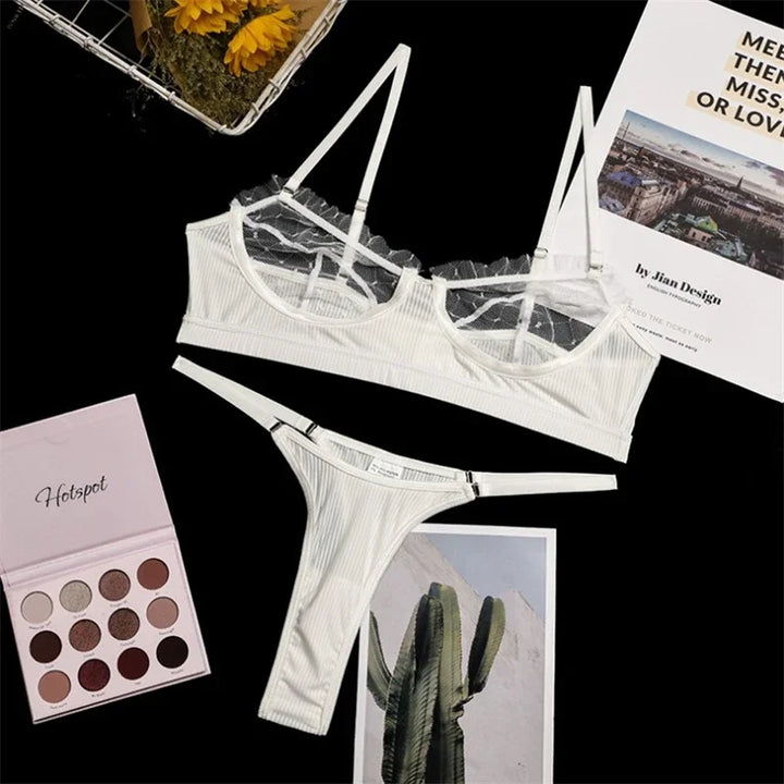 Sheer Bra Lingerie Set - Hallie