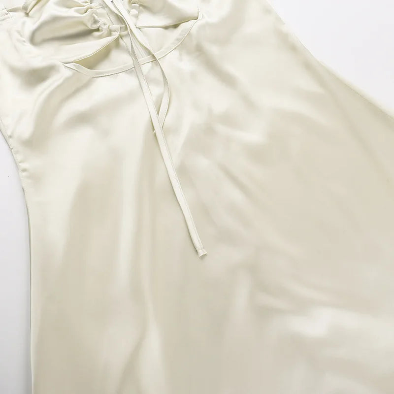 Mini Dress with Tie and Open Back - Alaya