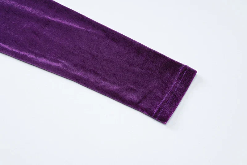 Velvet Two-Piece Set with Fitted Maxi Skirt and Top - Miranda