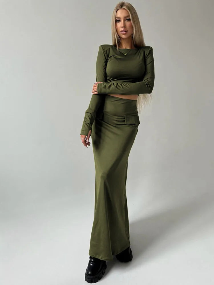 Two-piece set with top and maxi skirt - Buddy
