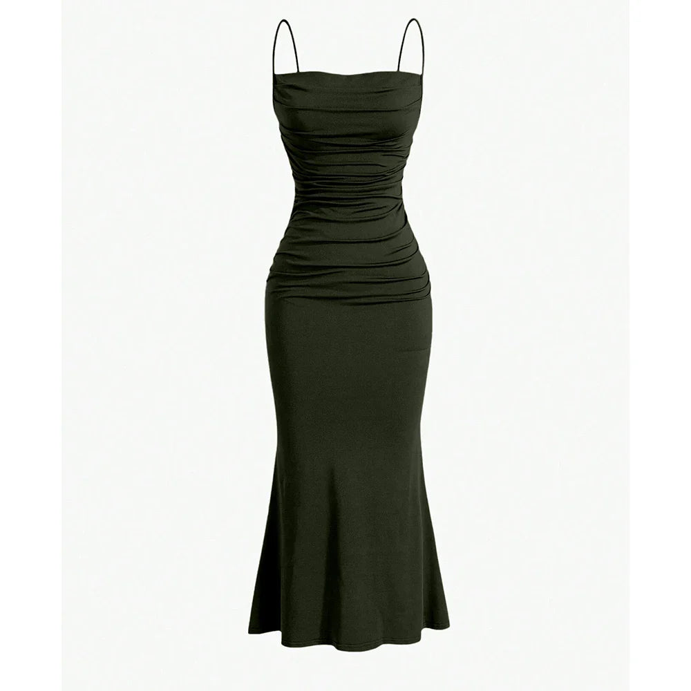 Elegant spaghetti strap maxi dress - Emberly