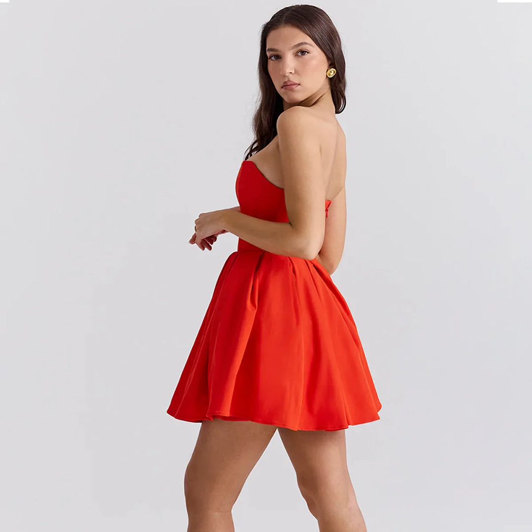 Strapless A-Line Mini Dress - Carla