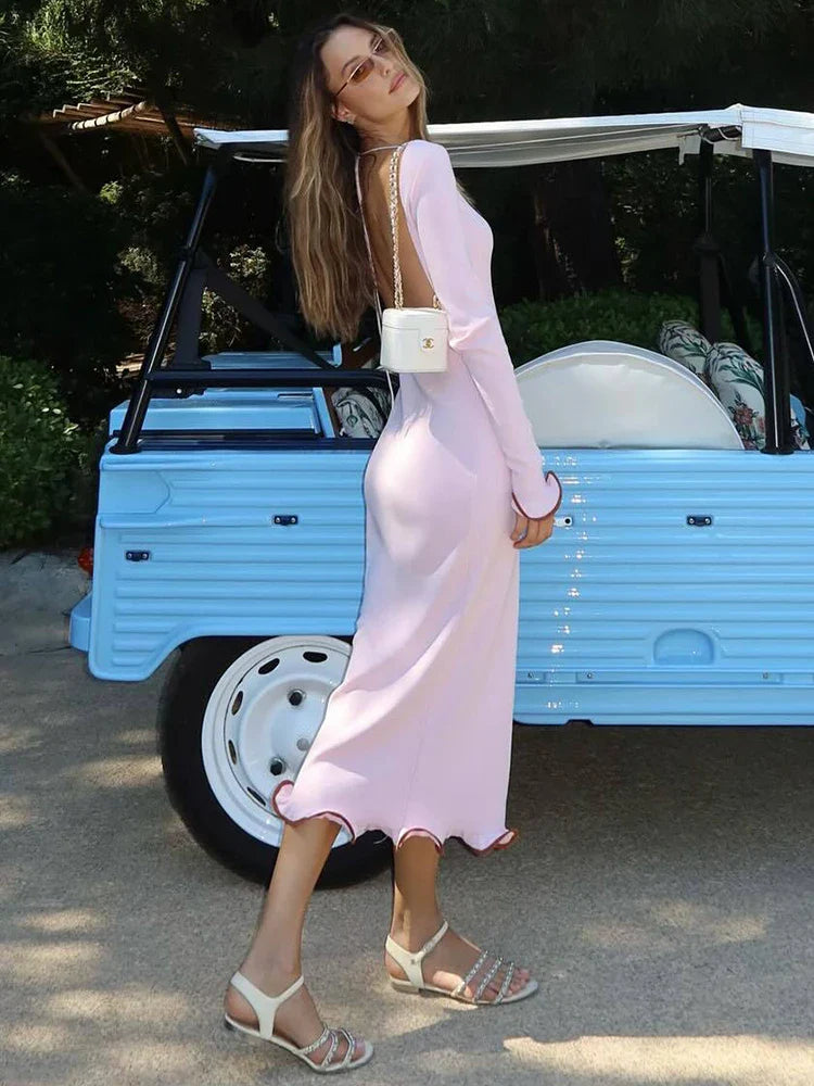 Mini/maxi/strapless knitted dress decorated with waves - RONNIE