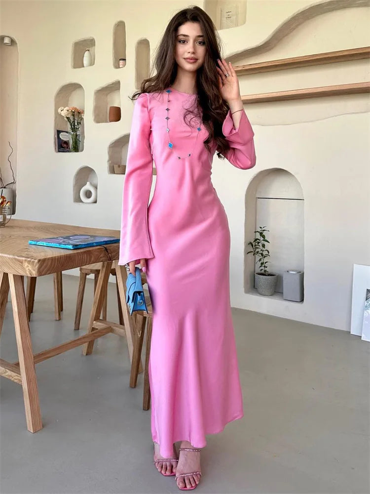 Satin maxi dress - Dekel