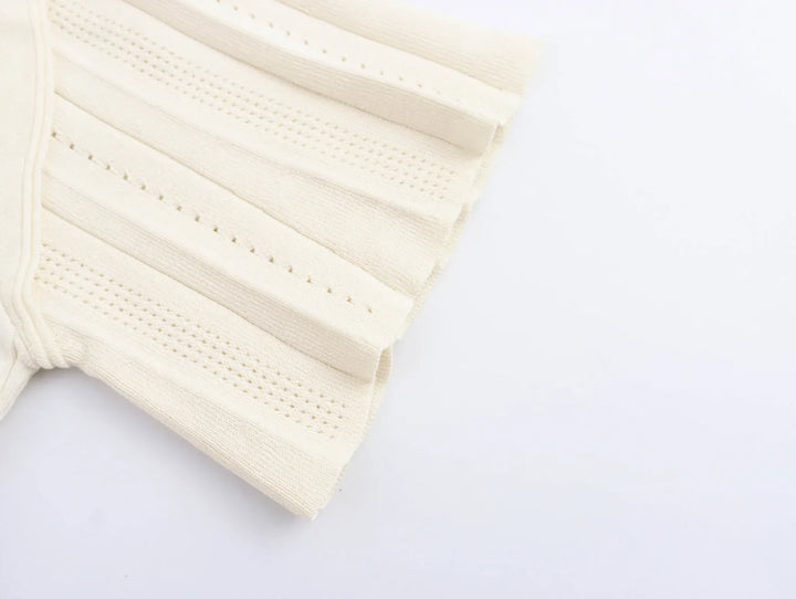 Midi Knitted Dress with French Vintage Design - Mimi