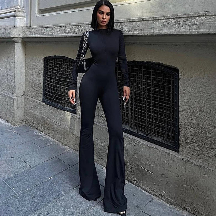 Fitted Jumpsuit with Shaping Fabric, Pedal Pushers, and Zipper Closure - Peyton