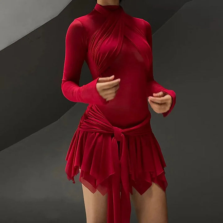 Mini Dress with Unique Design - Grizzy