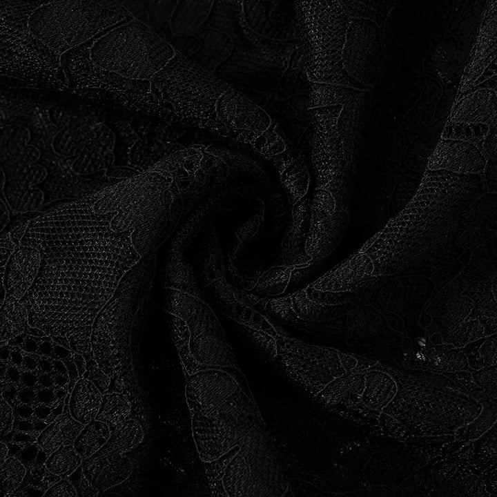 Lace jumpsuit with train and off-shoulder design - Gefen