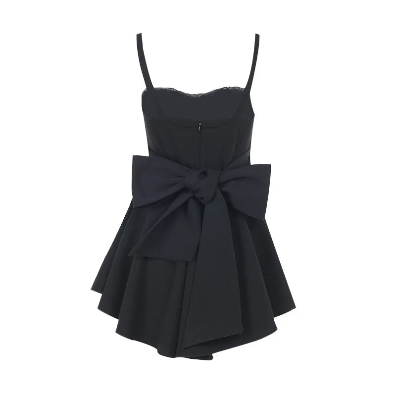 A-line mini dress with bow detail on the back - Ramona