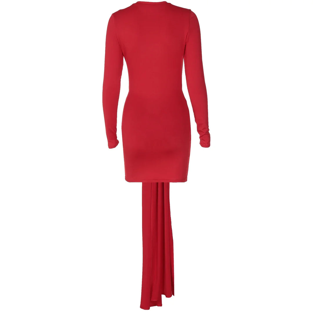 Mini dress with tie design and ruffles - Orna