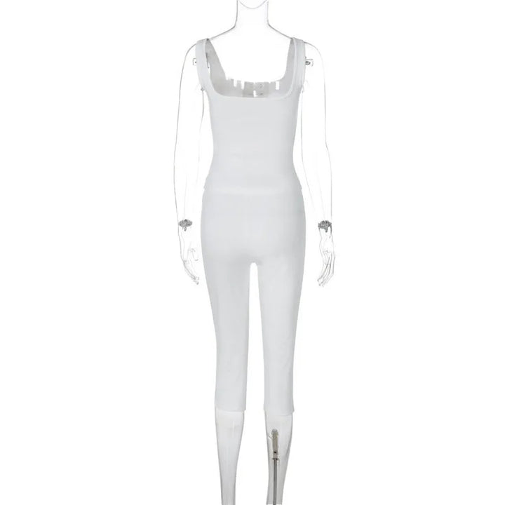 Two-piece set tie top and three-quarter leggings - Nadia