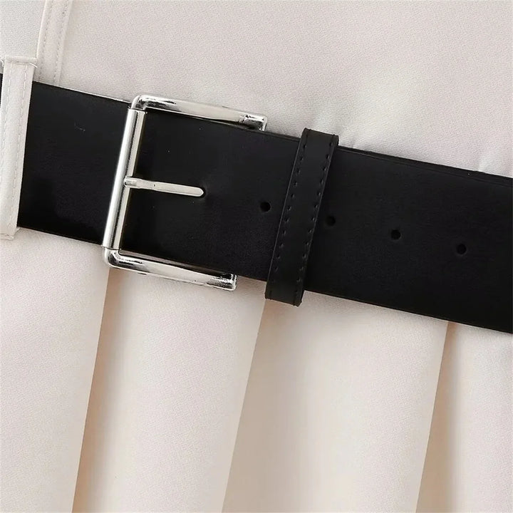 Fitted Mini Dress with Matching Belt - Serena